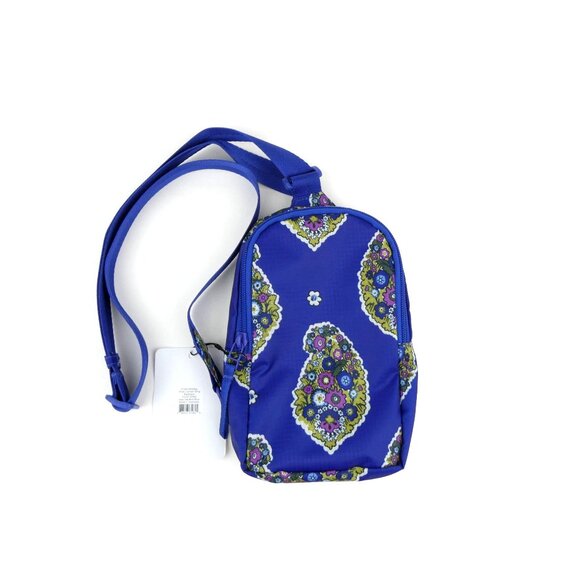 Vera Bradley Kew Gardens Blue Small Loman Sling Backpack NWT - Picture 1 of 4